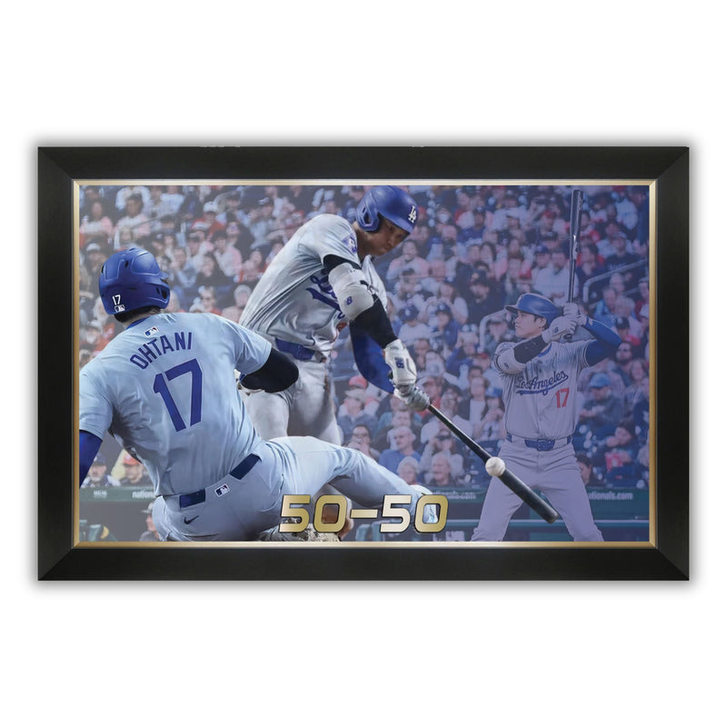 Shohei Ohtani Framed Canvas - 50 HR / 50 SB Record Season-1