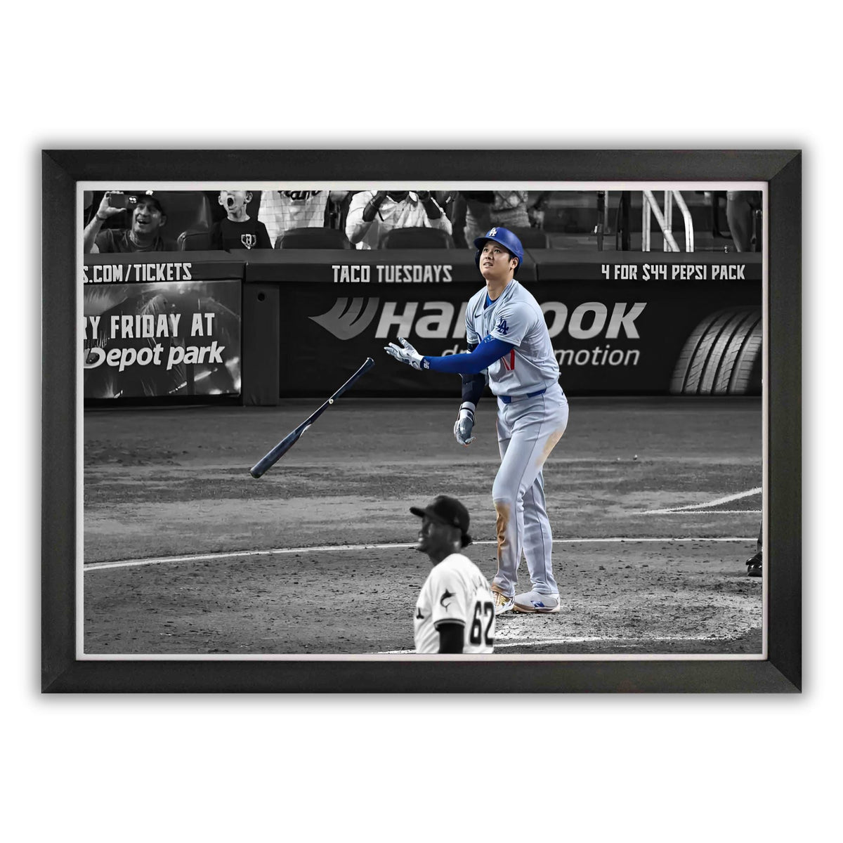 Shohei Ohtani Framed Canvas 50th Home Run Record Moment