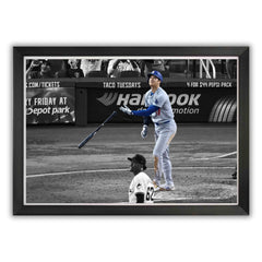 Shohei Ohtani Framed Canvas 50th Home Run Record Moment-1
