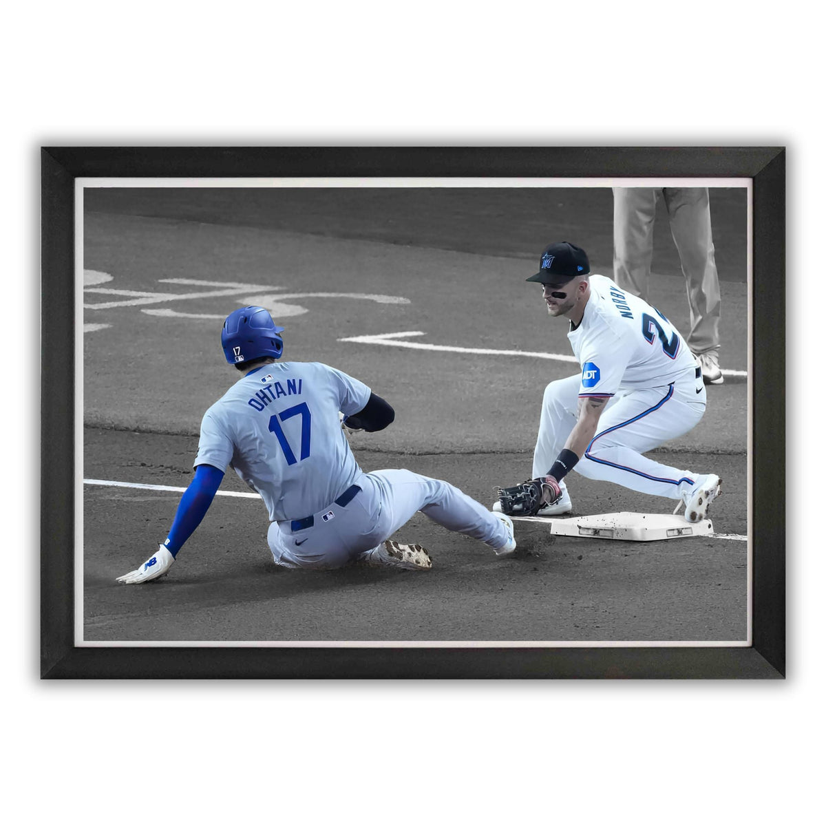 Shohei Ohtani Framed Canvas - 50th Stolen Base Milestone-1