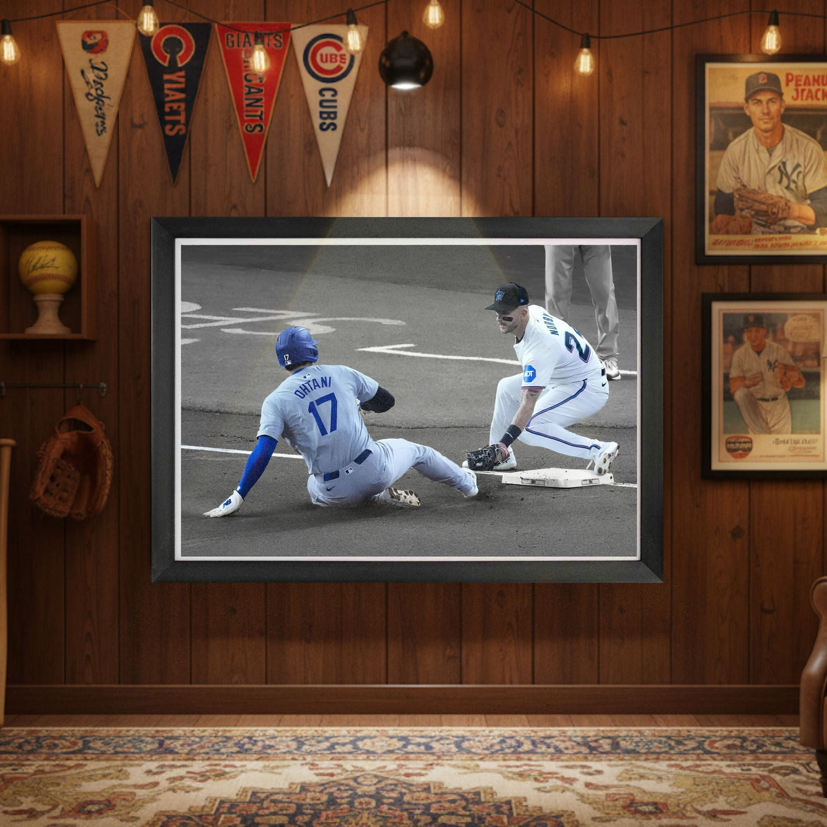 Shohei Ohtani Framed Canvas - 50th Stolen Base Milestone-4