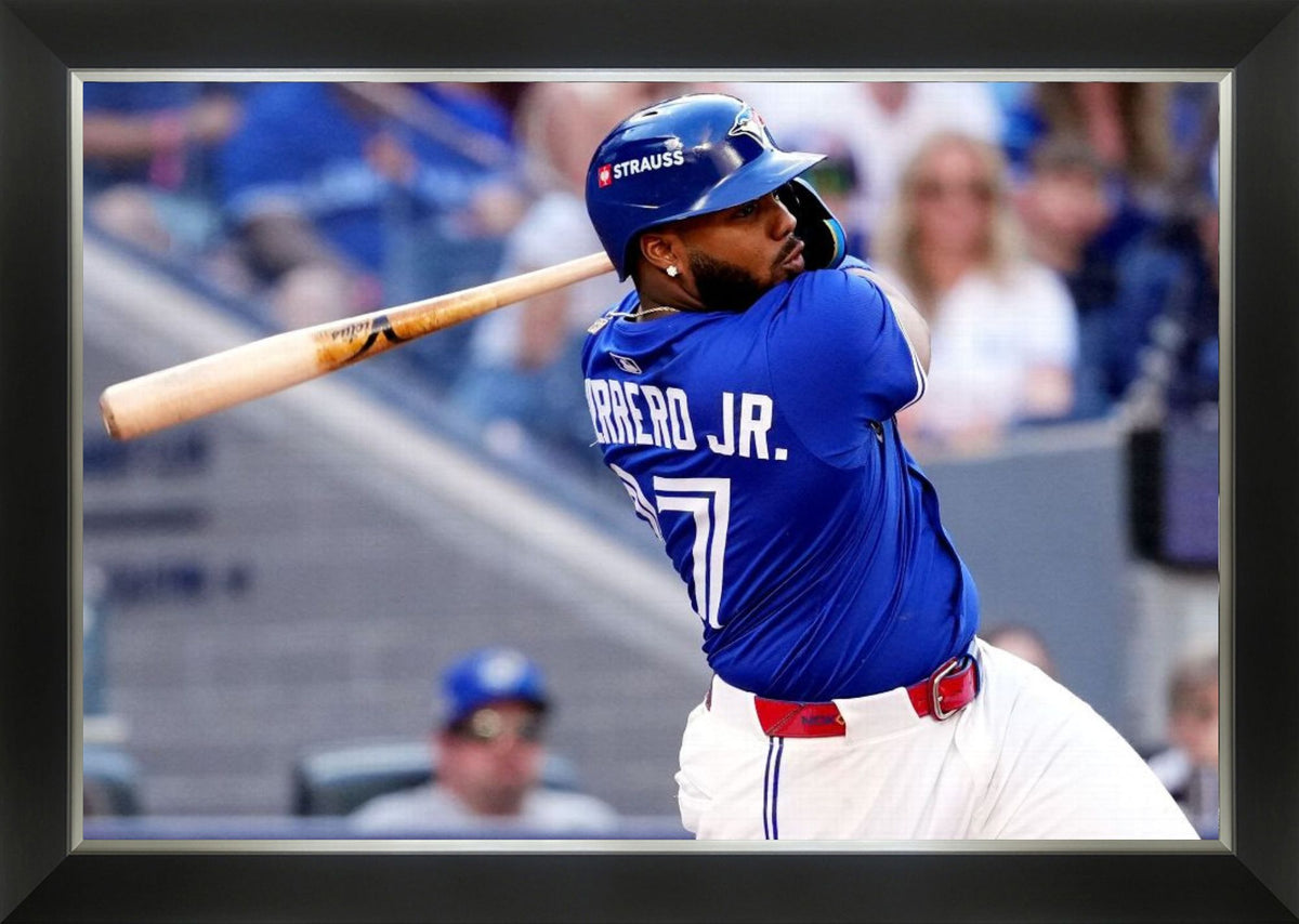 Vladimir Guerrero Jr. Batting Framed Canvas (33.5x23.5)