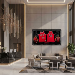 Michael Jordan Epic Chicago Bulls Framed Rookie & Jerseys (97x45)-5