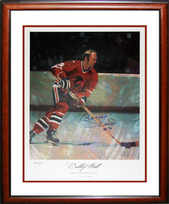 Bobby Hull Autographed Framed Lithograph (27x23)-1