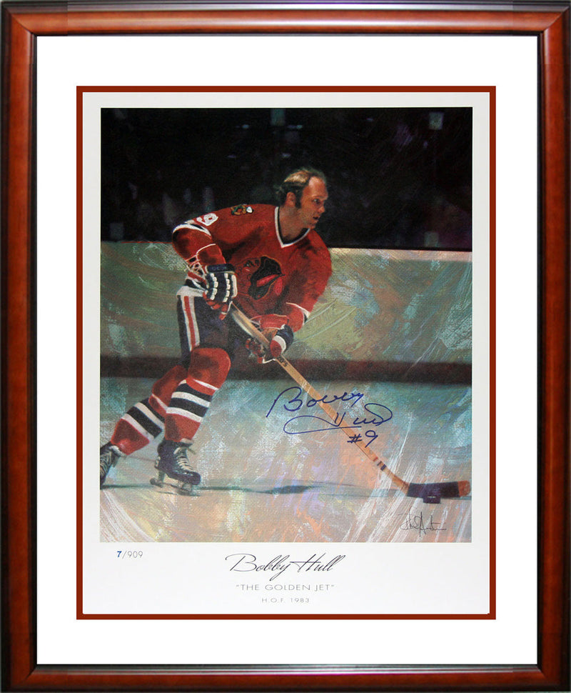 Bobby Hull Autographed Framed Lithograph (27x23)-1