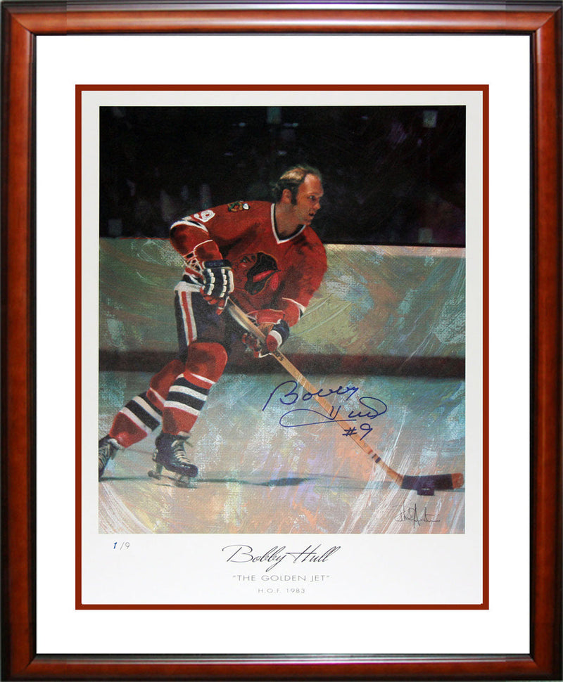 Bobby Hull Autographed Player Proof Lithograph 1 of 9 (27x23)-1