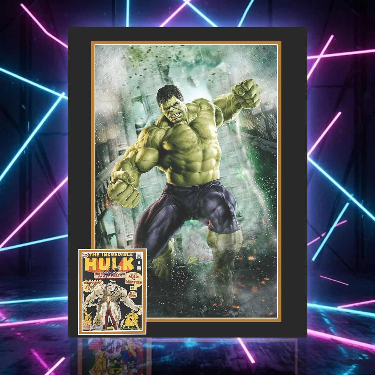 Stan Lee Signed Incredible Hulk #1 Framed Marvel Collectible-5