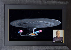 Patrick Stewart As Captain Jean-Luc Picard Signed Display (38x28)-1