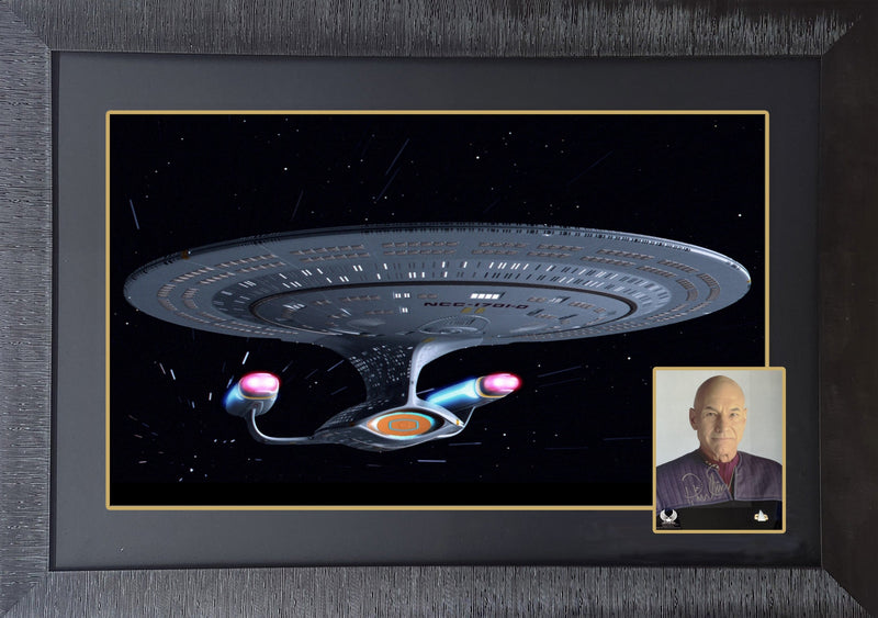 Patrick Stewart As Captain Jean-Luc Picard Signed Display (38x28)-1