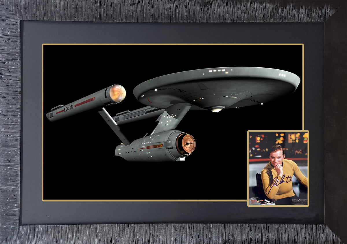 William Shatner Autographed Star Trek Captain Kirk Photo (38x28)-1