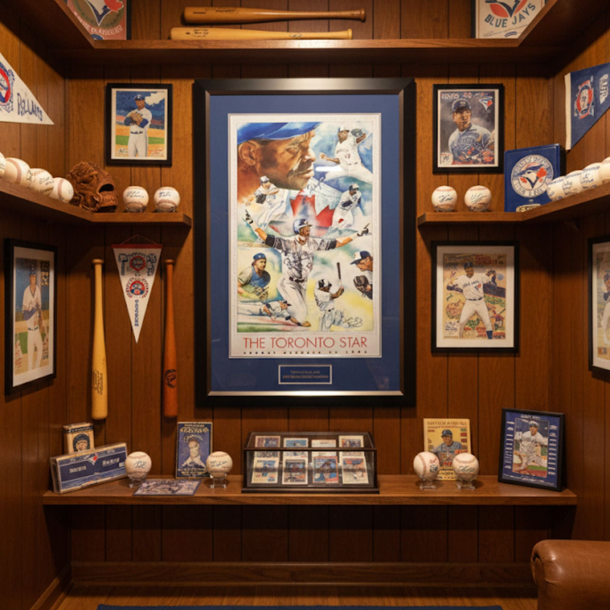 Blue Jays 1992 World Series Signed Poster, 4 Autographs-2