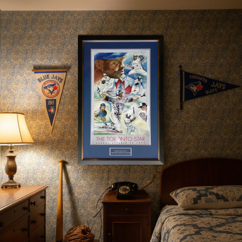 Blue Jays 1992 World Series Signed Poster, 4 Autographs-4