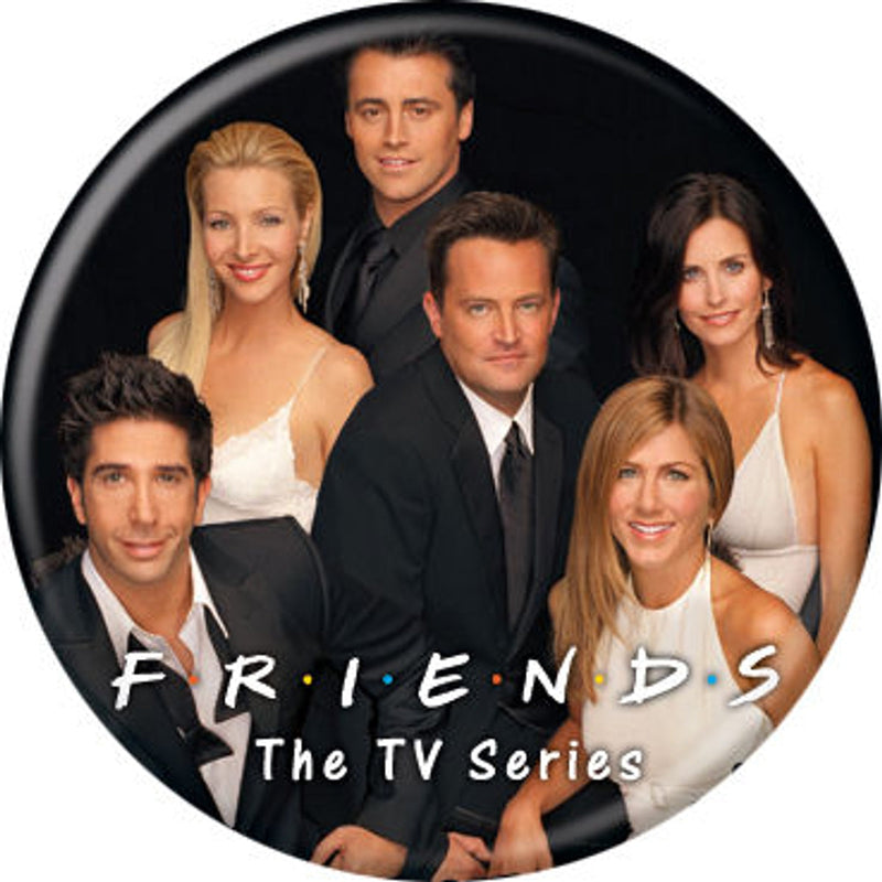 Friends Cast On Black Button-1