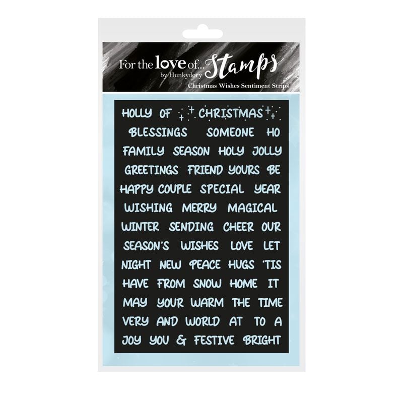 Pour l'amour des timbres - Vœux de Noël Sentiment Strips-1