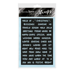 Pour l'amour des timbres - Vœux de Noël Sentiment Strips-1