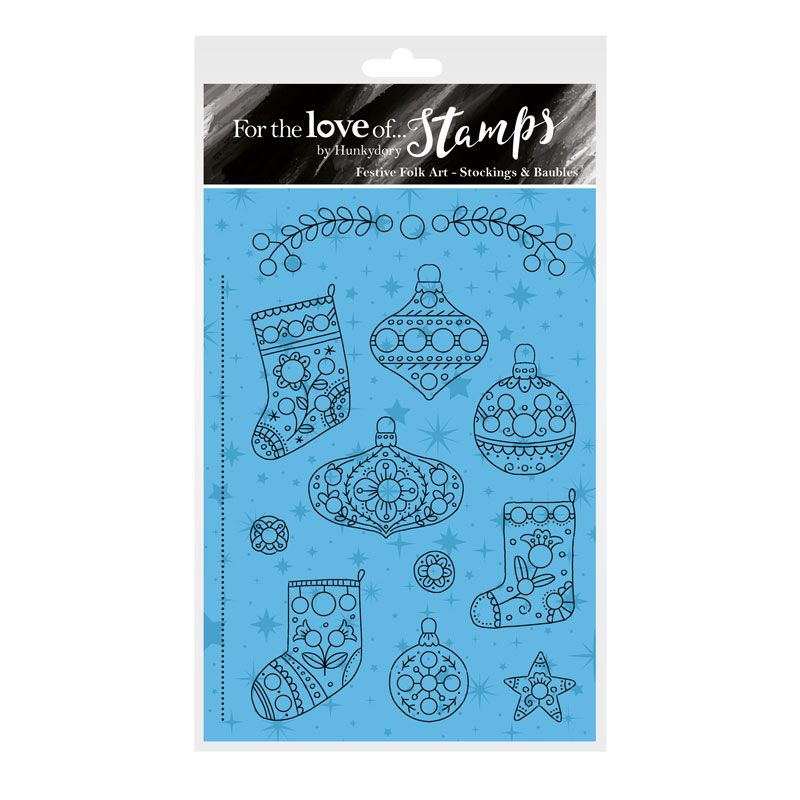 Pour l'amour des timbres - Chaussettes de Noël et boules-1