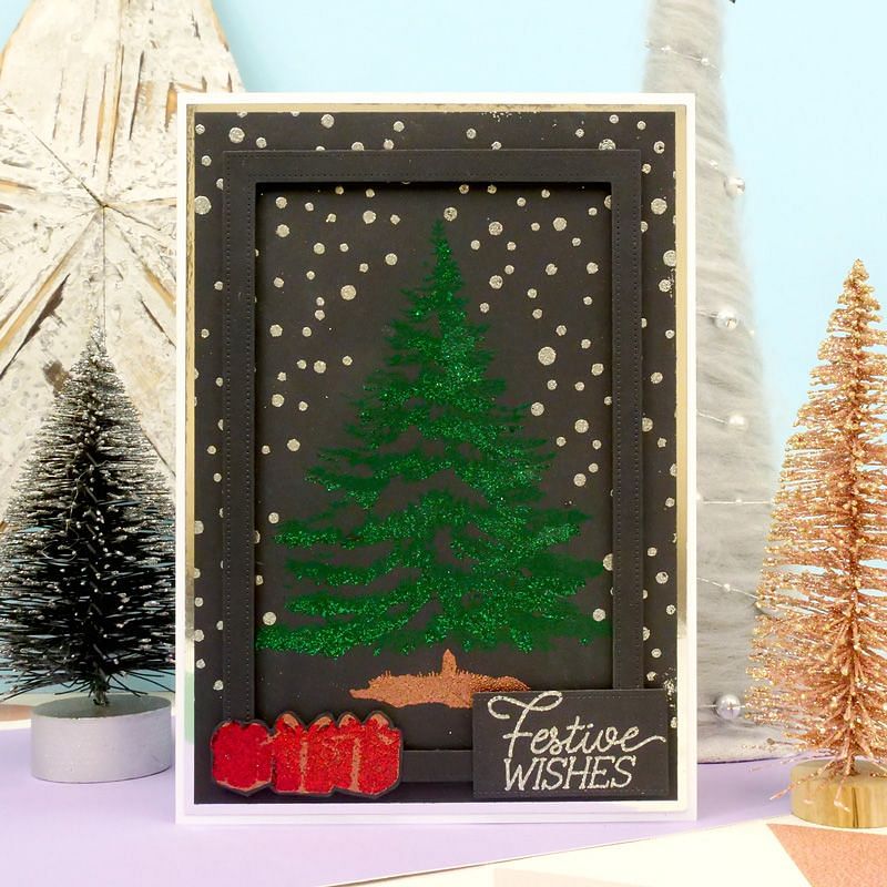 Pour l'amour des timbres - Superposition sapin de Noël-4