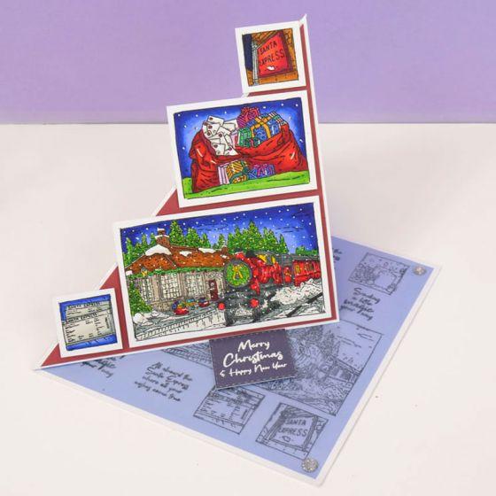 For The Love Of Stamps - Santa Express A6 Stamp Set-2