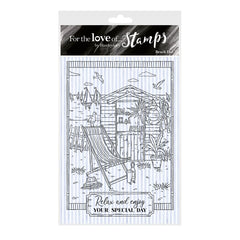 For The Love Of Stamps - Beach Hut A6 Stamp Set-1
