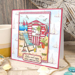 For The Love Of Stamps - Beach Hut A6 Stamp Set-2