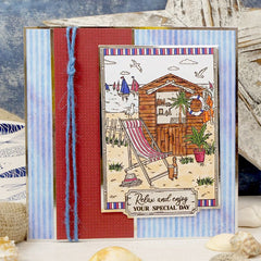 For The Love Of Stamps - Beach Hut A6 Stamp Set-4
