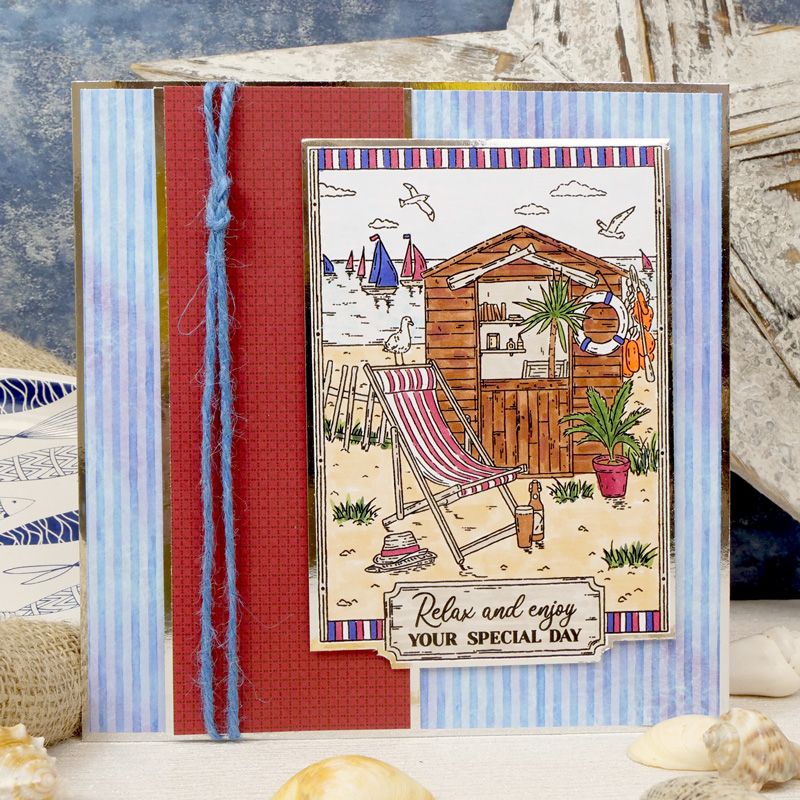 For The Love Of Stamps - Beach Hut A6 Stamp Set-4