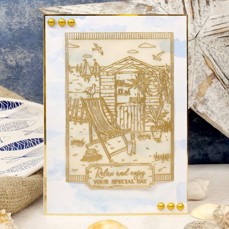 For The Love Of Stamps - Beach Hut A6 Stamp Set-3