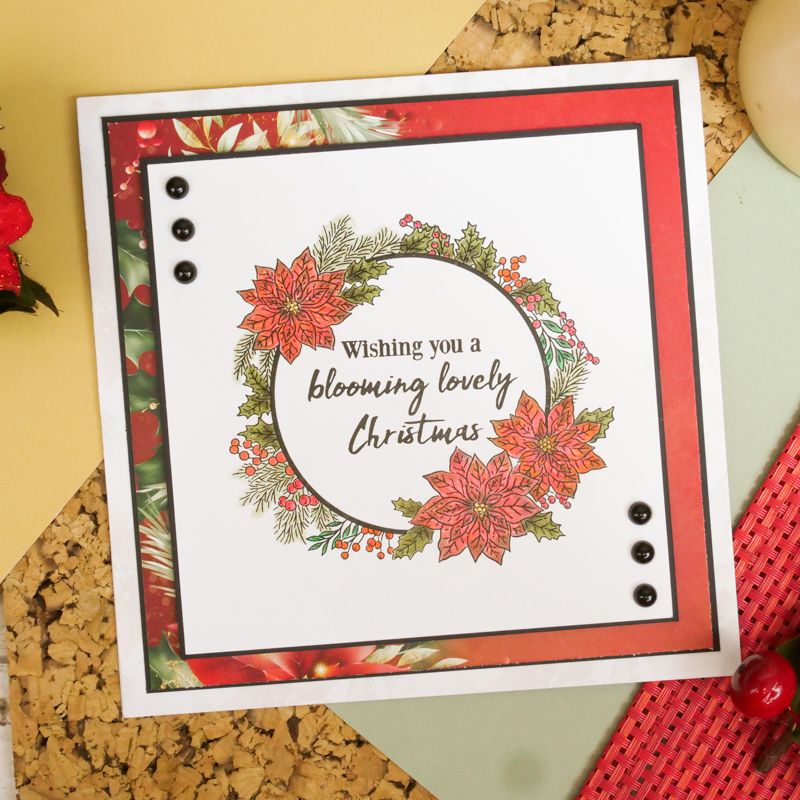 Pour l'amour des timbres - Jolis cadres de poinsettia-4