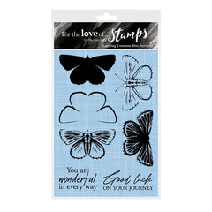 For The Love Of Stamps - Layering Common Blue Butterfly-1