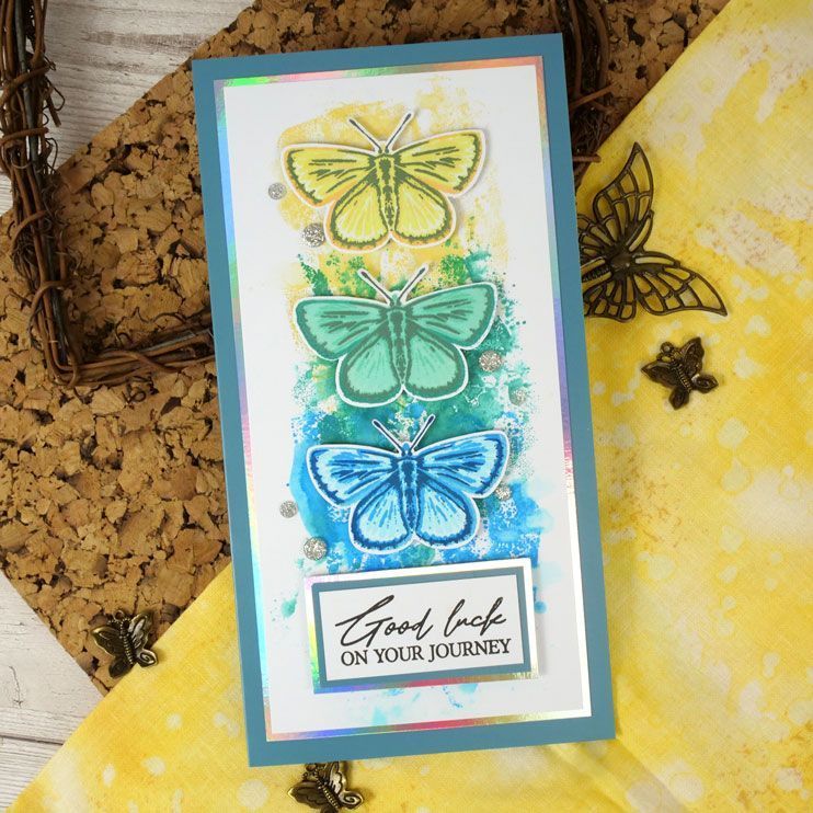 For The Love Of Stamps - Layering Common Blue Butterfly-2