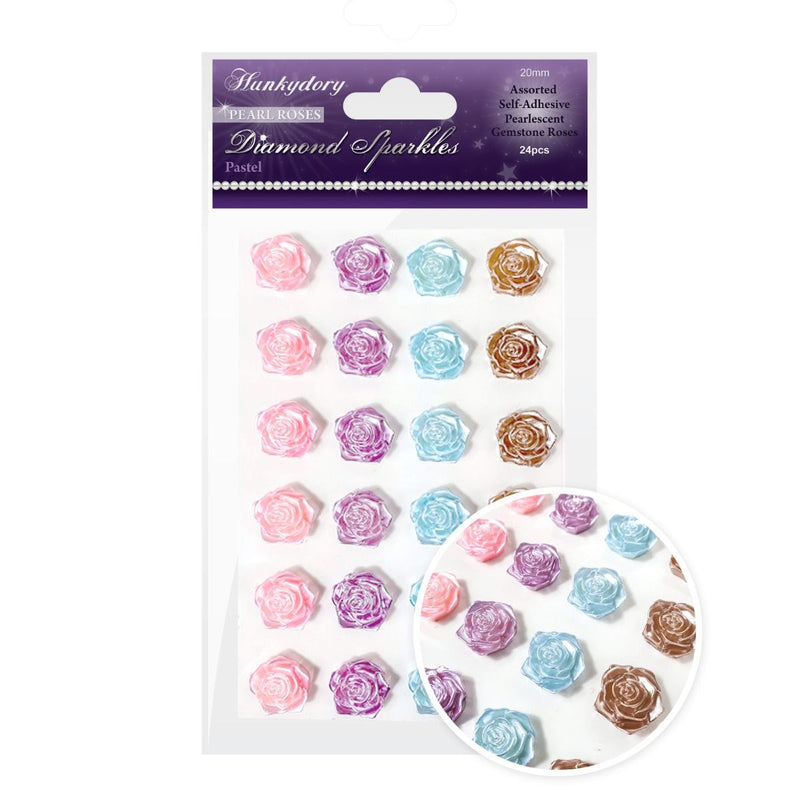 Diamond Sparkles Gemstones - Pearl Roses - Pastel Colours-1