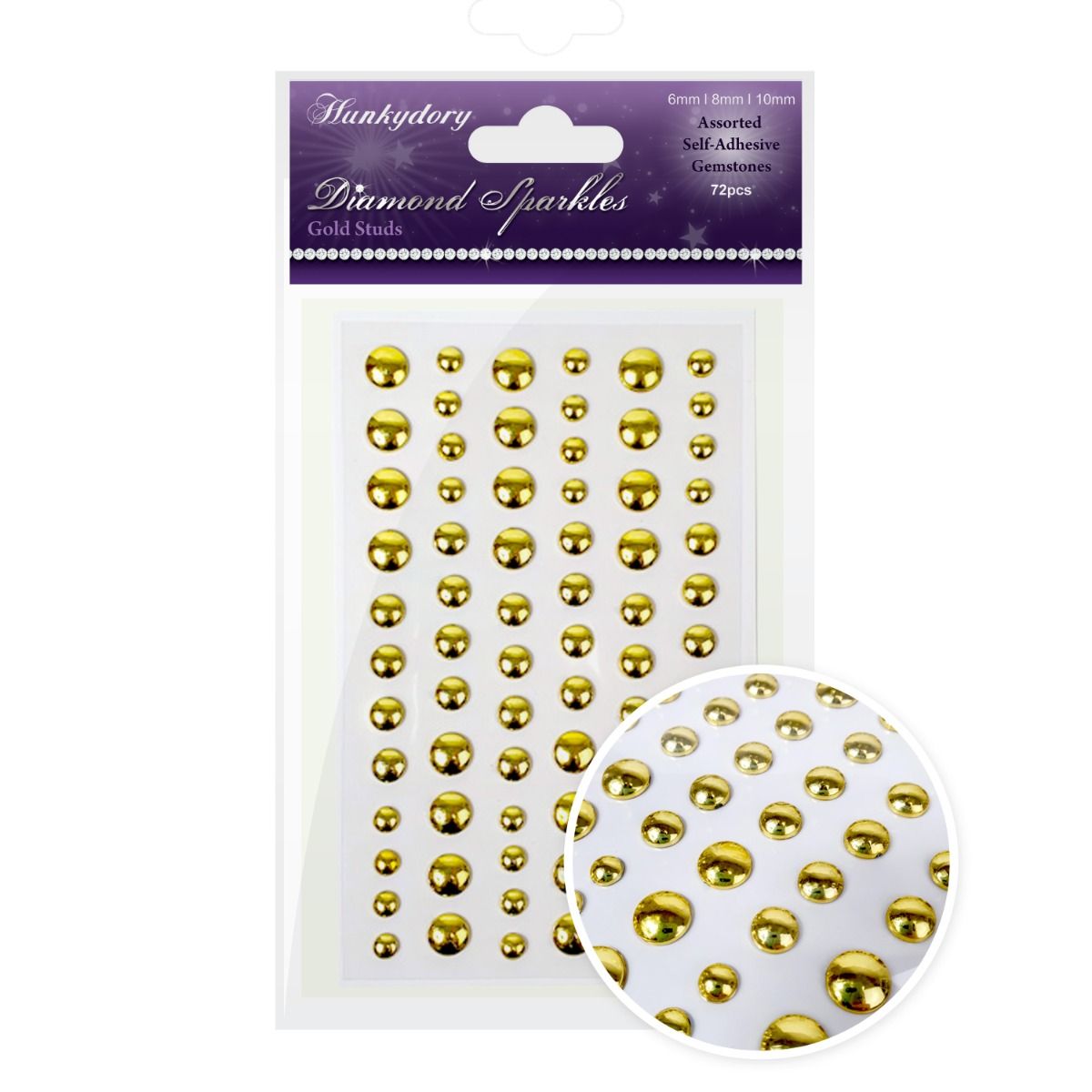 Diamond Sparkles Gemstones - Gold Studs-1