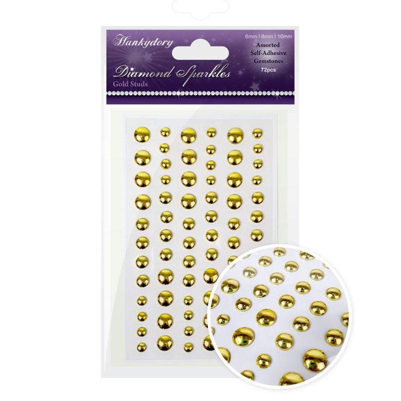 Diamond Sparkles Gemstones - Gold Studs-1