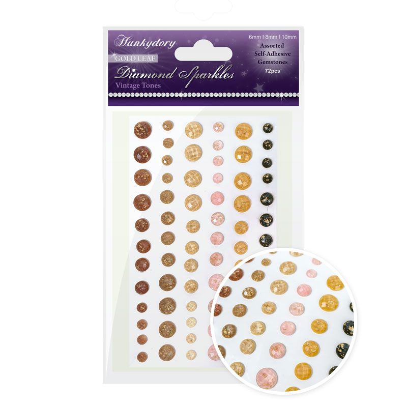 Diamond Sparkles Gemstones - Gold Leaf-4