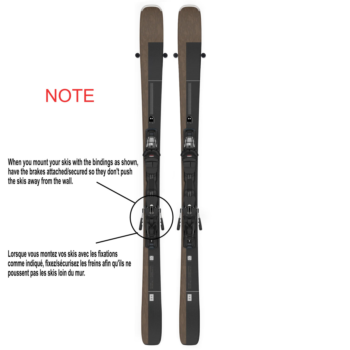 Ski Wall Mount Hangers | Minimal Military Grade Rubber-5