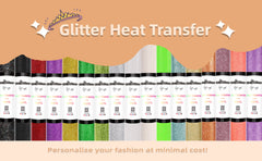 Teckwrap Glitter Heat Transfer Vinyl - Silver | Durable & Sparkling Designs for Tees, Hoodies, Hats, and More!-2