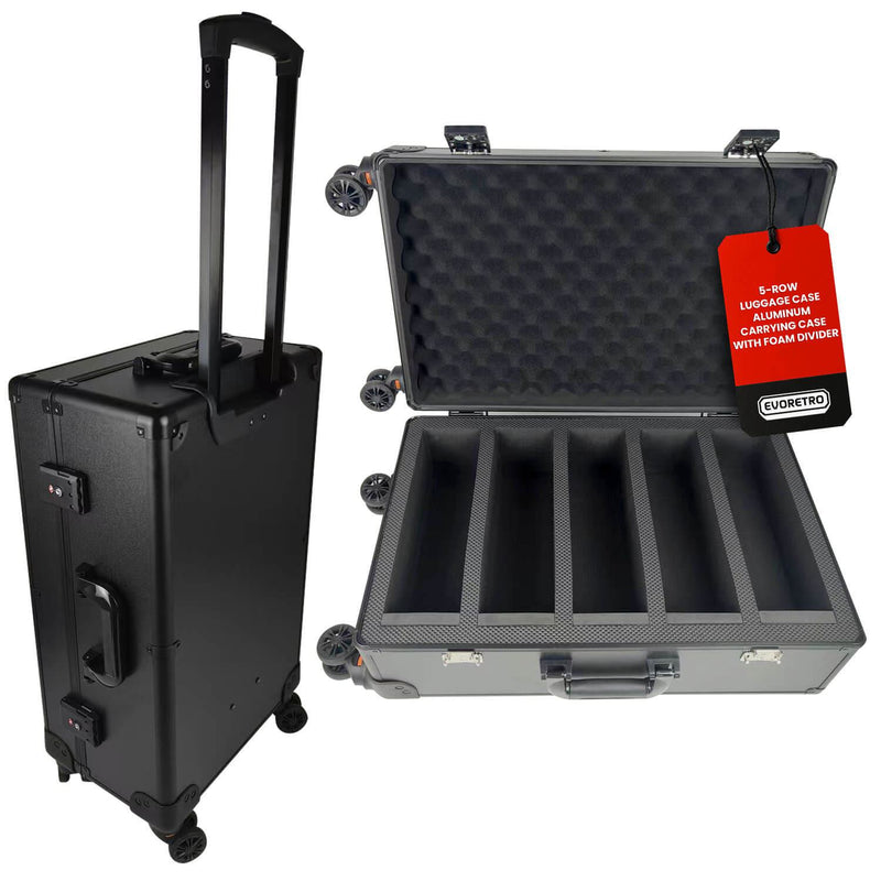 EVORETRO Graded Card Case — Show-Day Roller, TSA Lock, Foam-1