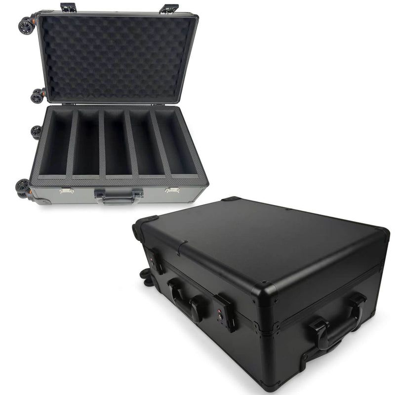 EVORETRO Graded Card Case — Show-Day Roller, TSA Lock, Foam-4