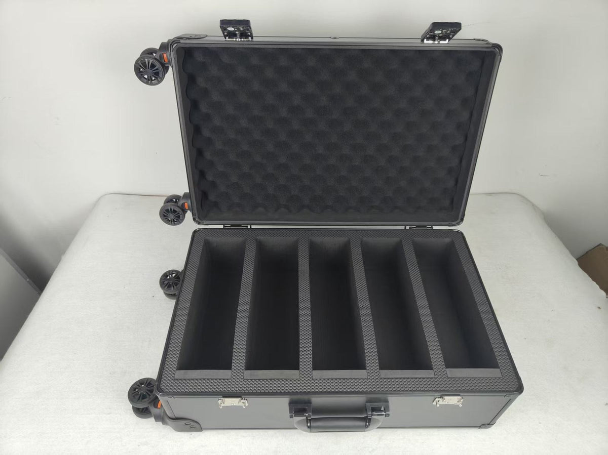 EVORETRO Graded Card Case — Show-Day Roller, TSA Lock, Foam-15
