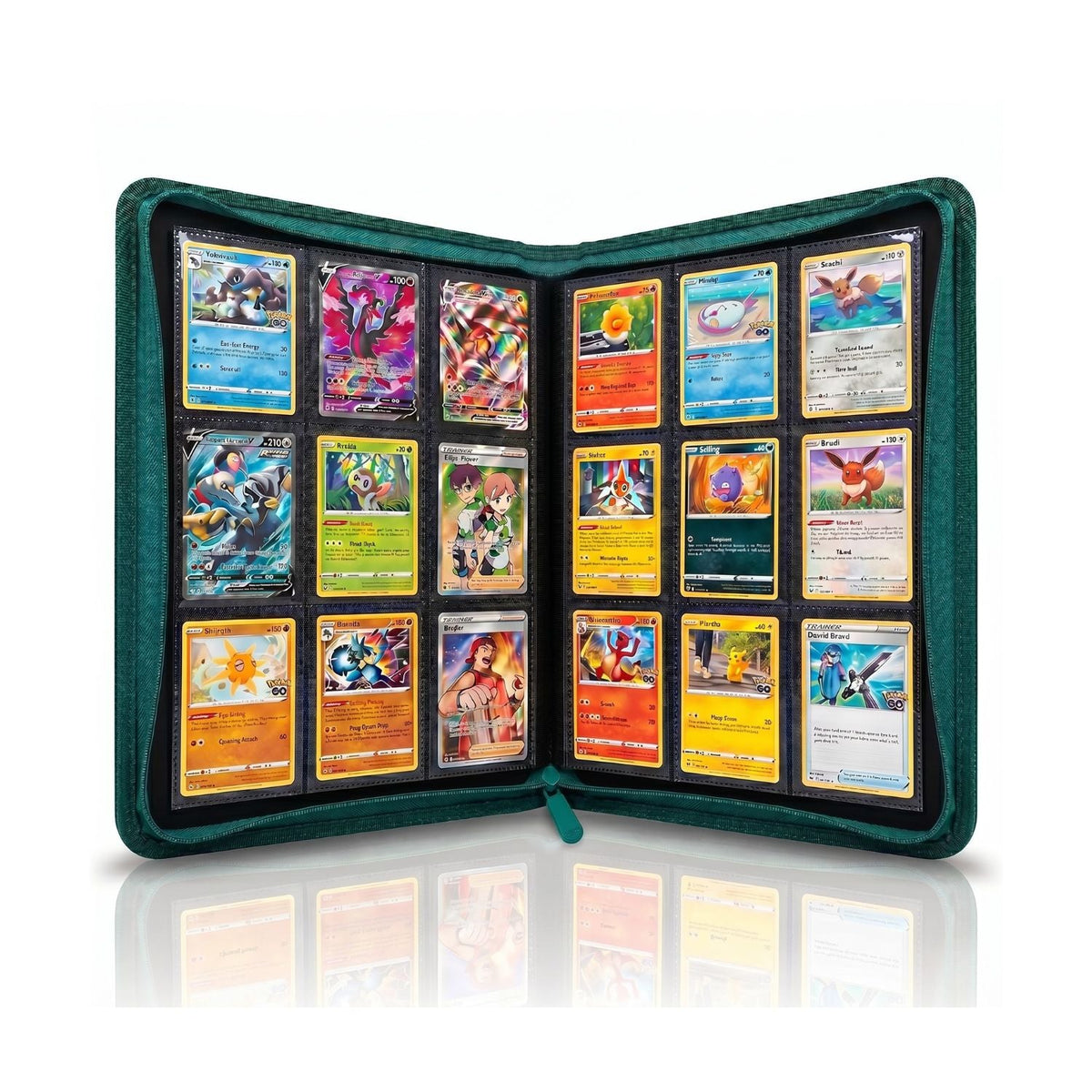 EVORETRO 9-Pocket Zip-Up Trading Card Zipper Binder for 360 cards-21