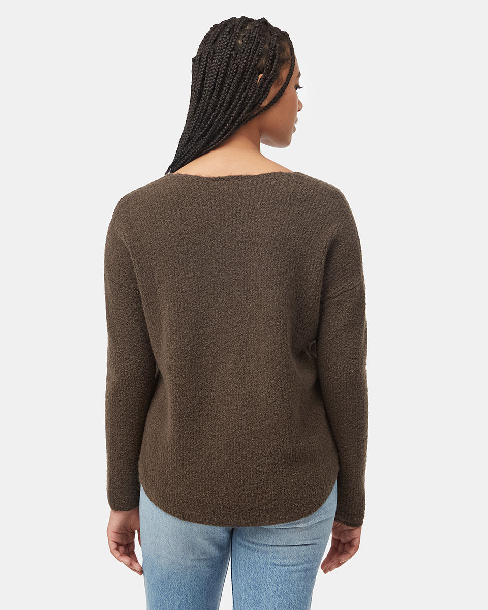 Highline Fuzzy V-Neck Sweater-3