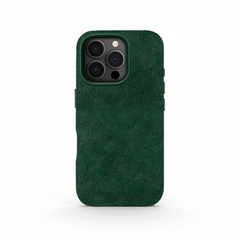 Green Alcantara Case For iPhone 16 Pro Max-1