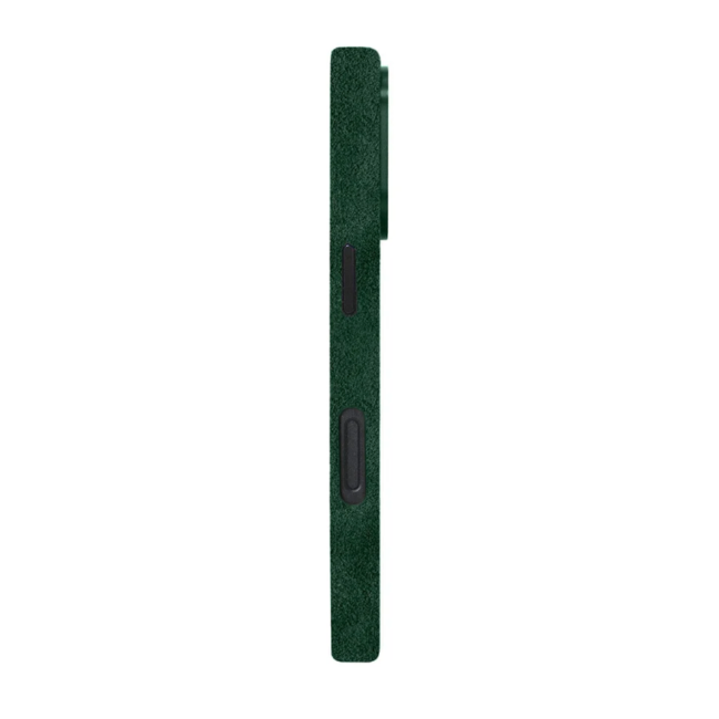 Green Alcantara Case For iPhone 16 Pro Max-4