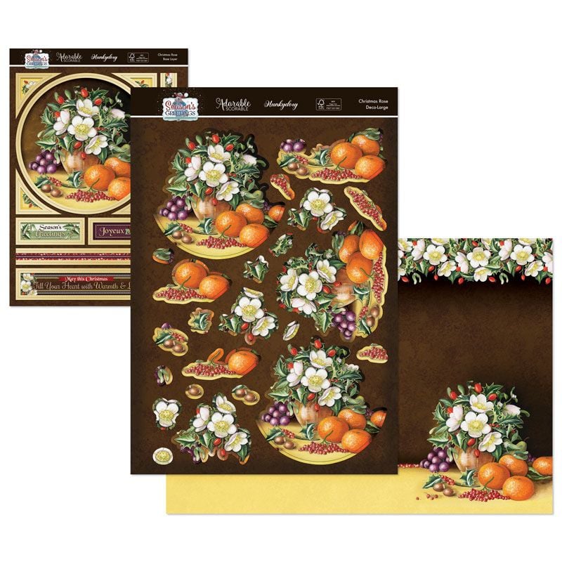 Season's Greetings Deco-Large Set - Christmas Rose-1