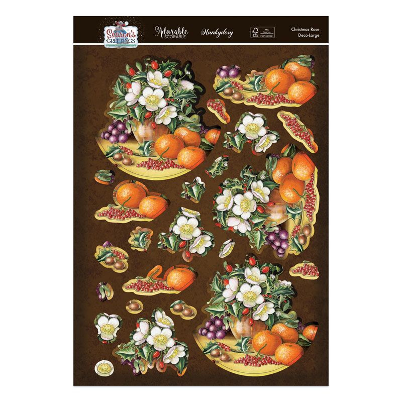 Season's Greetings Deco-Large Set - Christmas Rose-3
