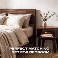 [Buy 1 Get 1] Emery Solid Wood Bed Frame & Nightstand-14