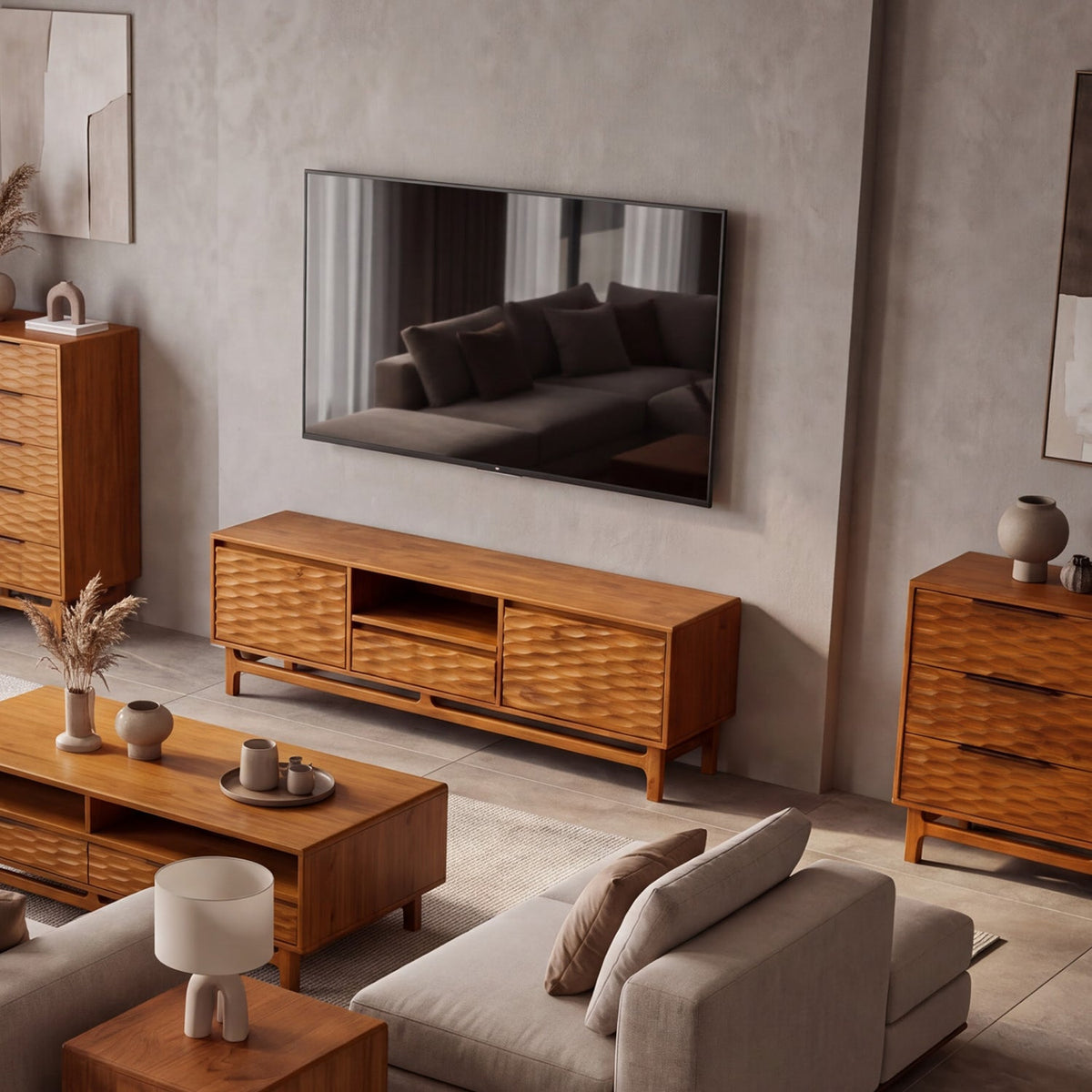 Elara Solid Wood Dresser with 6 Drawers-19