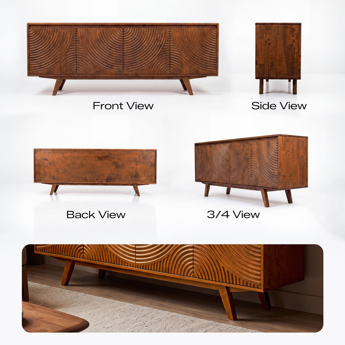 Mueble de TV de madera maciza Harmony-20