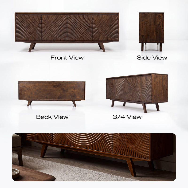 Mueble de TV de madera maciza Harmony-9
