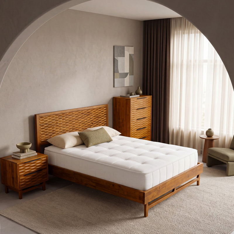 Cómoda Elara de madera maciza con 5 cajones-21